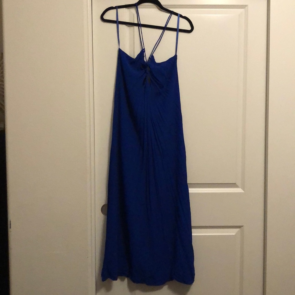 Long maxi blue dress